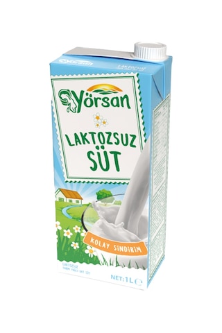Yörsan Laktozsuz Süt 1 Lt X 6 Adet