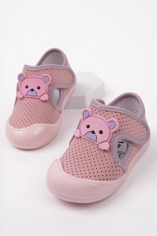 Muggo Scot Cırtlı Ayıcıklı Günlük İlk Adım Bebek Spor Ayakkabı Pudra