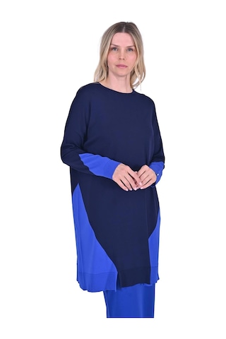 Invee İnvee Gometrik Triko Tunik Lacivert 6972