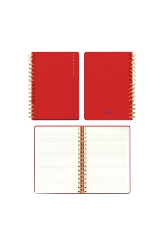 Melimelek Kareli Defter Mor Bez Ciltli - Ceyda Düvenci Kırmızı