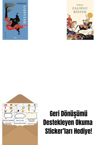 Şahnâme 2 Ciltli + Zaloğlu Rüstem + Okuma Sticker'ları