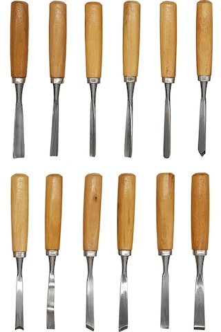 Titi 1180 Ahşap Oyma Seti 12  Parça