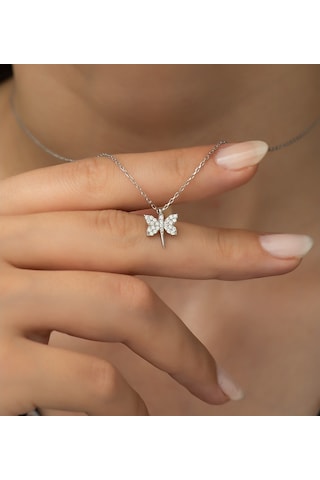 925 Ayar Gümüş Minik Yusufcuk Kolye Kadın Gümüş Kolye
