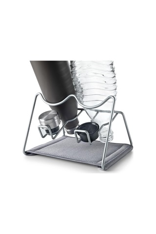 Lexroo Sodatex 2 - Çift Şişe Rafı. Gri Renkte Polytherm Kaplama. Boyutlar: 21x17x14 Cm