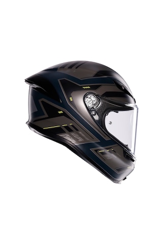 Agv K6 S Mplk Enhance Kapalı Motosiklet Kaskı  Mat Gri - Sarı