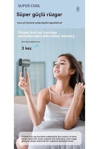 Bobhedging Usb Şarjlı Saç Kurutma Makinesi