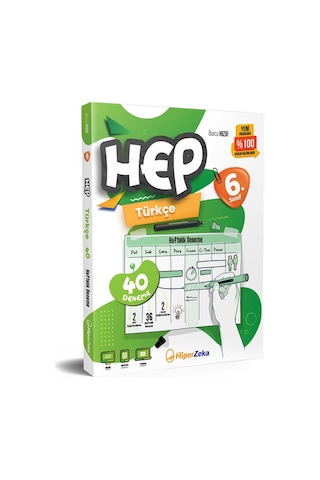 2027 6. Sınıf Haftalık Hep Türkçe 40 Deneme |Burcu Hızır