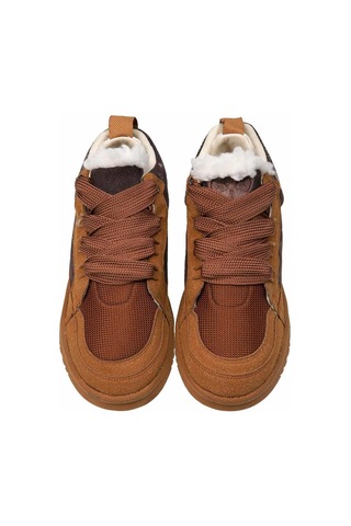 Kadın Vegan Deri Taba Sneakers - Nocturnal Glow Tasarım Çok Renkli