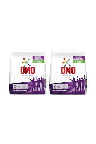 Omo Active Fresh Renkliler için Toz Çamaşır Deterjanı 2 x 4 KG