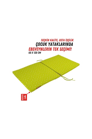Katlanır Sünger Yatak,çocuk Yer Minderi, 60x120 Yeşil