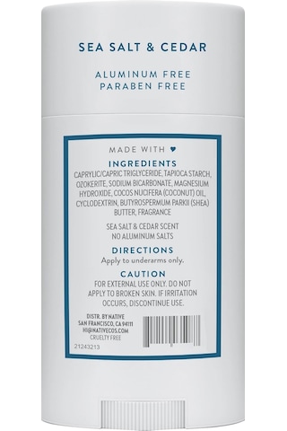 Native Sea Salt & Cedar Alüminyumsuz Stick Deodorant 65gr