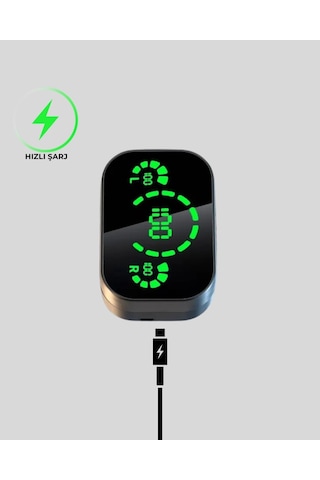 Led Ekranlı Kablosuz Kulaklık Gürültü Önleyici Mikrofon Ve Dokunmatik Özellikli Çok Renkli