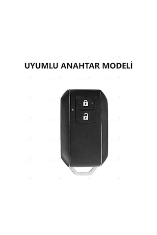 Suzuki Swift Wagon Ertiga Gümüş Kenar Tpu Anahtar Kılıfı Siyah - 1 Adet