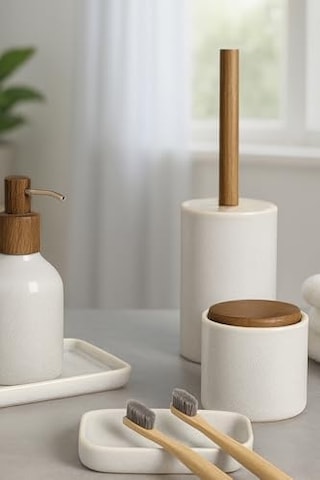 Elegance Banyo Seti 6 Parça 000 Açık Krem