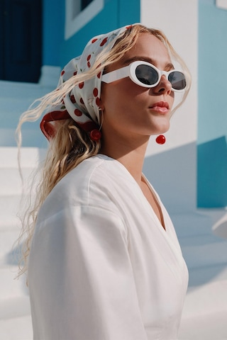 Manuka Desenli Pamuklu Fular Cherry Çok Renkli