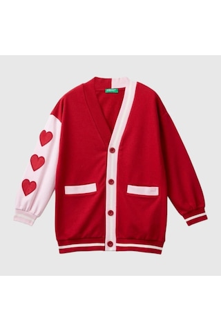 Benetton Kız Çocuk Hırka Kırmızı 32n4c600g Kırmızıı