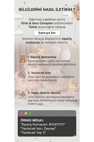 Kişiye Özel Pla Doğum Günü Masa Dekoru / Parti Dekoru Genel