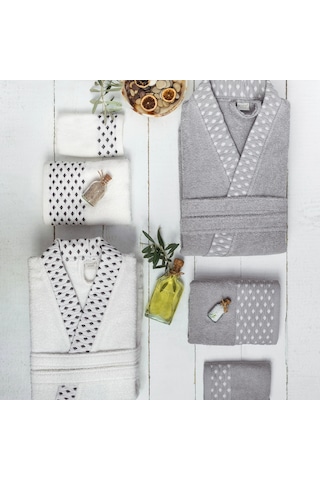 Schafer Home Veluro Banyo Seti 6 Parça-gri Gri