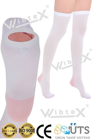 Wibtex Ameliyat Çorabı Diz Üstü Emboli (Çift Bacak)