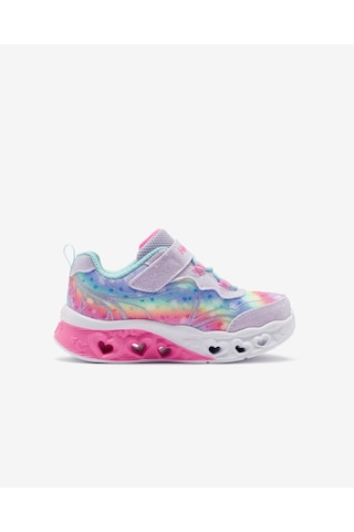 Skechers Flutter Heart Lights - Groovy Swirl Küçük Kız Çocuk Lavanta Işıklı Spor Ayakkabı 303253n Lvaq Lavanta