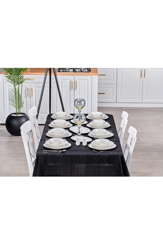 Taç Eliza Noya 53 Parça 12 Kişilik Yemek Takımı Platin