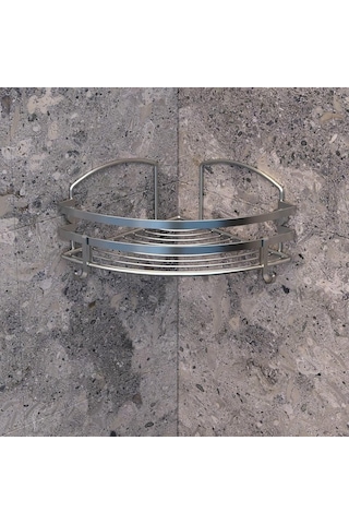 Geseus Banyo Köşe Rafı İnox 304 Kalite Çelik 15 Yıl Garanti-BK081-SS