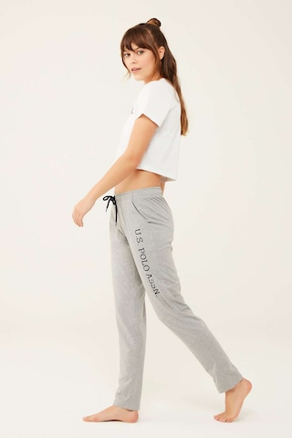 U.S. Polo Assn. Kadın Gri Melanj Pijama Altı 16601 Gri