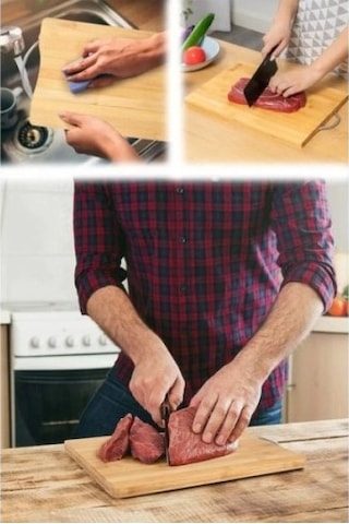 Metal Saplı Bambu Kesim Panosu Tdrtr