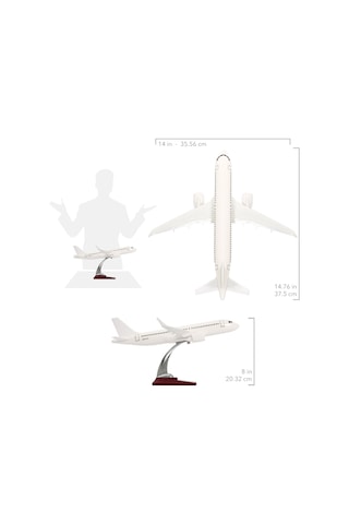 Zekupp Airbus A320 Model Uçak 1/100 Beyaz Maket Uçak