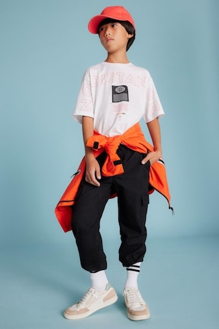 Erkek Çocuk 10-16 Yaş Baskılı Kısakol T-shirt 6011 Beyaz Beyaz