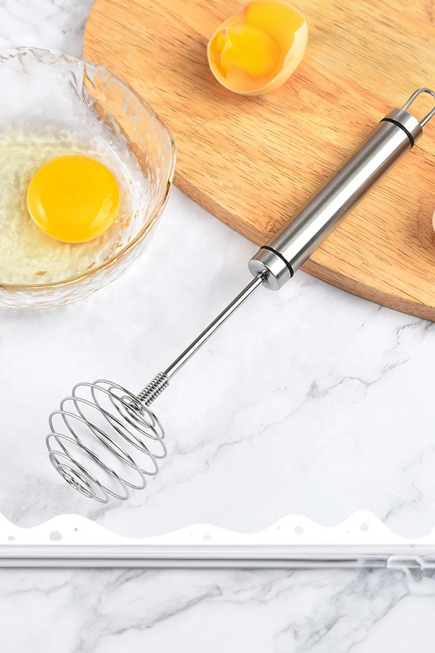 Paslanmaz Çelik Yaylı Yumurta Çırpıcı 22 Cm Metalik Gri
