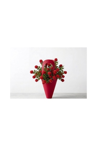 Şişe & Çiçek Taşıma Çantası Kırmızı Lüks Dekoratif Buket Ve Saksı Hediye Çantası 1000 Adet 1