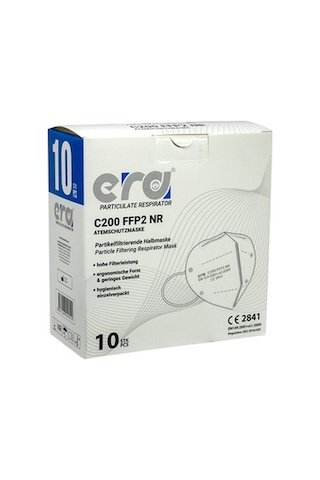 Era C200 Ventilsiz Ffp2 Nr Partikül Solunum Maskesi 10 Lu Paket