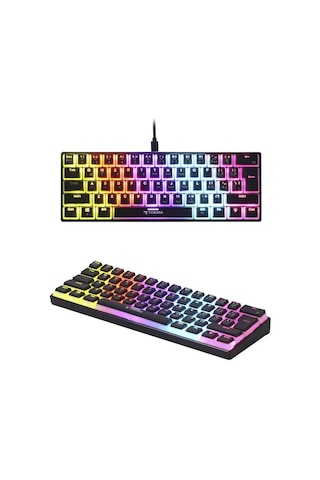 Torima Tk-04 Siyah Mekanik Rgb Işıklı Kablolu Q Klavye Siyah