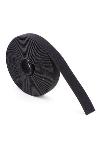 Kablo Toplama Cırtı Siyah 1metre Cırt Cırt Bant Kablo Düzenleyici