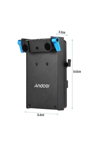 Andoer D6325 V Montaj V-kilit Pil Plakası Adaptörü