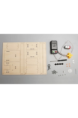 ECE Asansör Modeli Yapma Deney Seti Kumandalı Tornavida Ve Boya Seti İle Demonte