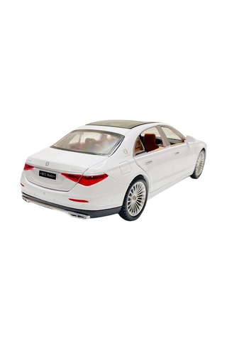 Mercedes Benz S600 Yeni Kasa Metal Model Araba 1-22 Ölçek Işık Ses Duman Beyaz