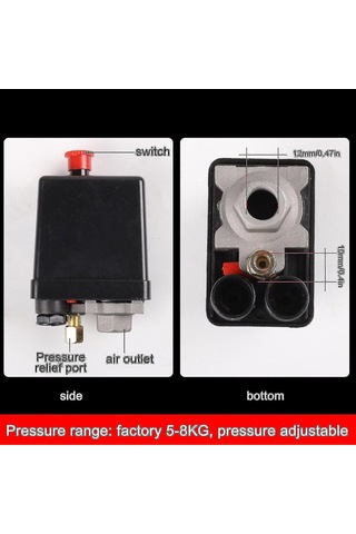 Hava Kompresörü Basınç Anahtarı Kontrolü Vana 90-120psi Basınç Regülatörü-scntcv