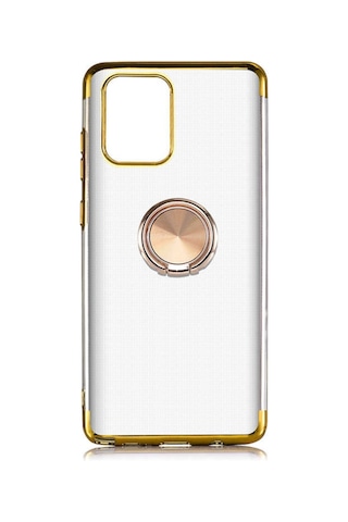 Galaxy A91 (S10 Lite) Kilif Gess Kenarlari Renkli Yüzük Aparatli 492708478