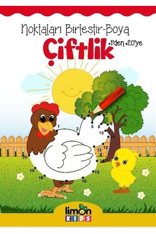 Çiftlik-Noktaları Birleştir Boya- Limonkids
