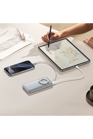 Recci Rpb-p58 Pd Hızlı Şarj Özellikli Type-c Kablolu Powerbank 22.5w 10.000mah Gri