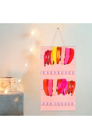Suntek Kafa Bandı Organizatör Asma Duvar Dolap Kapısı Pembe Pembe
