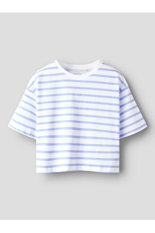 Name It Nmfvitanni Ss Short Rlx Top Kız Çocuk Crop T-shirt 13241601 Mavi