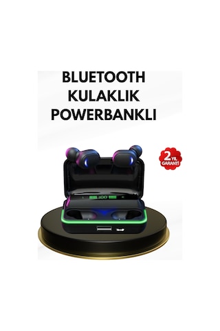 E10 Kablosuz Bluetooth Kulaklık 3d Ses, Powerbank Şarj Kutusu Standart