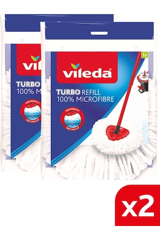 Vileda Turbo Üçgen Başlık Mikrofiber Yedek Paspas 2'li