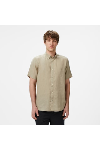 Nautica Erkek Bej Classic Fit Gömlek Düz W55100t Bej