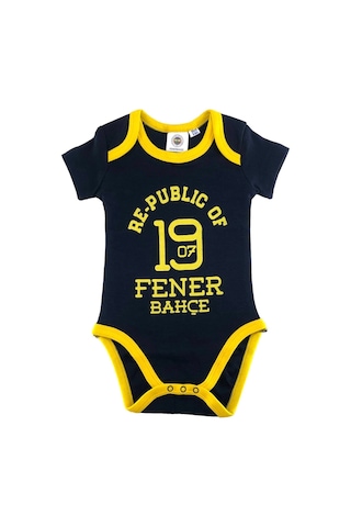 Fenerbahçe Lisanslı Unisex Bebek Kısa Kollu Body Zıbın - Lacivert