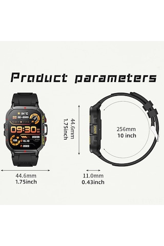 Tenfowee"t21 Akıllı Spor Saati 1.96'' Büyük Ekran Ip68