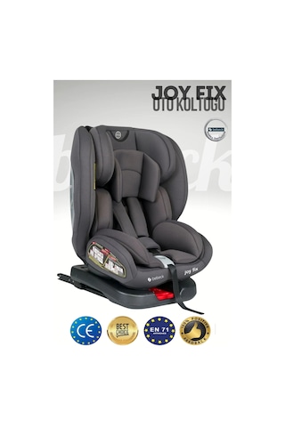 Joy Fix 0-36 Kg 360° Dönebilen Isofix'li Oto Koltuğu Gri